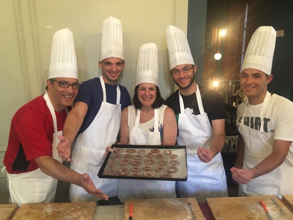Rome - Family at full cooking class